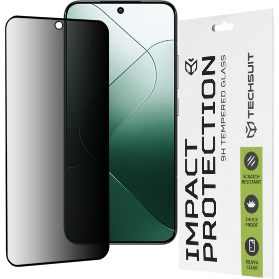 Techsuit - 111D Privacy Full Glue - Xiaomi 14 - Black