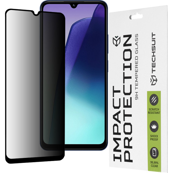Techsuit - 111D Privacy Full Glue - Xiaomi Redmi 14C / Poco C75 - Black