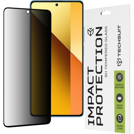 Techsuit - 111D Privacy Full Glue - Xiaomi Redmi Note 13 5G - Black