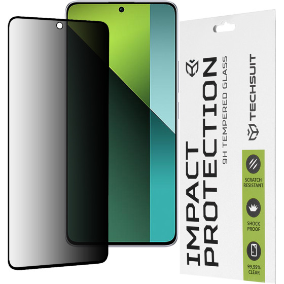 Techsuit - 111D Privacy Full Glue - Xiaomi Redmi Note 13 Pro 5G / Poco X6 - Black