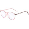 Techsuit - Anti-Blue Light Glasses Reflex TR90 - Round - Pink - (F8551-C5)