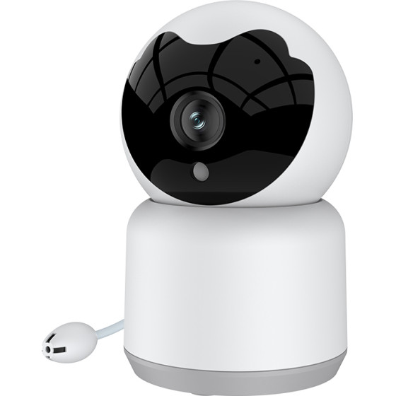 Techsuit - Baby WIFI Camera (Q15A) - 1080P, PTZ, Remote Control, Lullabies, Infrared, Temperature Alarm, Tuya App - White