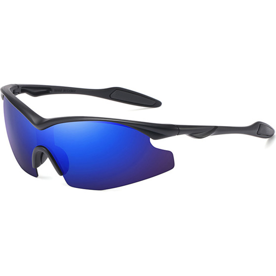 Techsuit - Bike Glasses (1806) - for Cycling and Sport Outdoor Activities, with UV Protection, Unisex - Black / Blue Purple