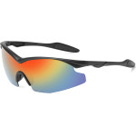Techsuit - Bike Glasses (1806) - for Cycling and Sport Outdoor Activities, with UV Protection, Unisex - Black / Orange Yellow
