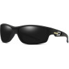 Techsuit - Bike Glasses (201910) - for Cycling and Sport Outdoor Activities, Polarized, Rectangular, Unisex - Black - (201910;BLACK)
