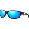 Techsuit - Bike Glasses (201910) - for Cycling and Sport Outdoor Activities, Polarized, Rectangular, Unisex - Blue - (201910;BLUE)
