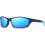 Techsuit - Bike Glasses (24101) - for Cycling and Sport Outdoor Activities, Polarized, Unisex - Blue / Light Blue