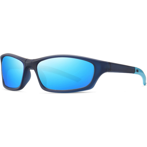 Techsuit - Bike Glasses (24101) - for Cycling and Sport Outdoor Activities, Polarized, Unisex - Blue / Light Blue