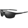 Techsuit - Bike Glasses (3047) - for Cycling and Sport Outdoor Activities, with UV Protection, Unisex - Black - (3047;BLACK)