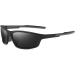 Techsuit - Bike Glasses (3047) - for Cycling and Sport Outdoor Activities, with UV Protection, Unisex - Black - (3047;BLACK)