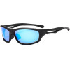 Techsuit - Bike Glasses (9309) - for Cycling and Sport Outdoor Activities, Polarized, PC Frame, Unisex - Black / Blue - (9309;BLUE)