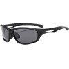 Techsuit - Bike Glasses (9309) - for Cycling and Sport Outdoor Activities, Polarized, PC Frame, Unisex - Black / Gray - (9309;BLACK)