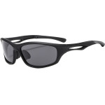 Techsuit - Bike Glasses (9309) - for Cycling and Sport Outdoor Activities, Polarized, PC Frame, Unisex - Black / Gray - (9309;BLACK)