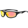 Techsuit - Bike Glasses (9309) - for Cycling and Sport Outdoor Activities, Polarized, PC Frame, Unisex - Black / Red - (9309;RED)