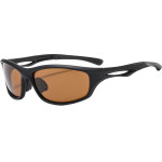 Techsuit - Bike Glasses (9309) - for Cycling and Sport Outdoor Activities, Polarized, PC Frame, Unisex - Black / Tea - (9309;TEA)