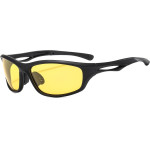 Techsuit - Bike Glasses (9309) - for Cycling and Sport Outdoor Activities, Polarized, PC Frame, Unisex - Black / Yellow - (9309;YELLOW)