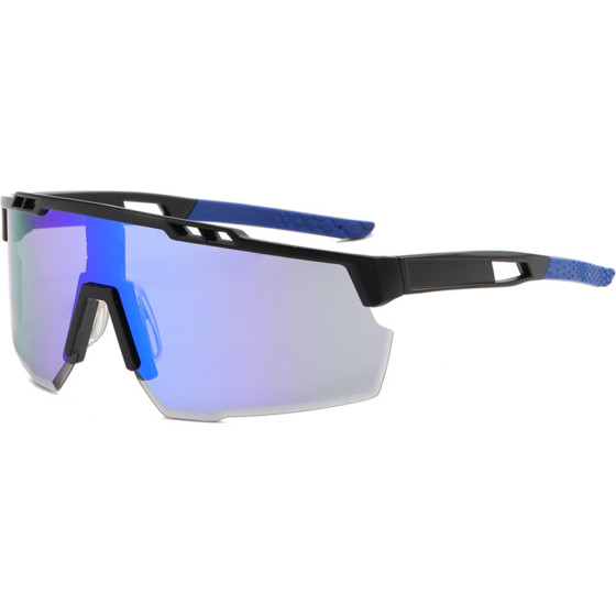 Techsuit - Bike Glasses (9963) - for Cycling, Sport Outdoor Activities, with PC Frame and Lens, Unisex - Black / Blue