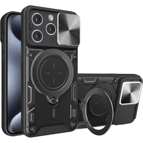 Techsuit - CamGuard Pro - iPhone 15 Pro Max - Black