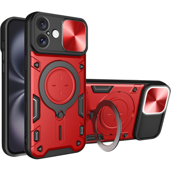Techsuit - CamGuard Pro - iPhone 16 Plus - Red