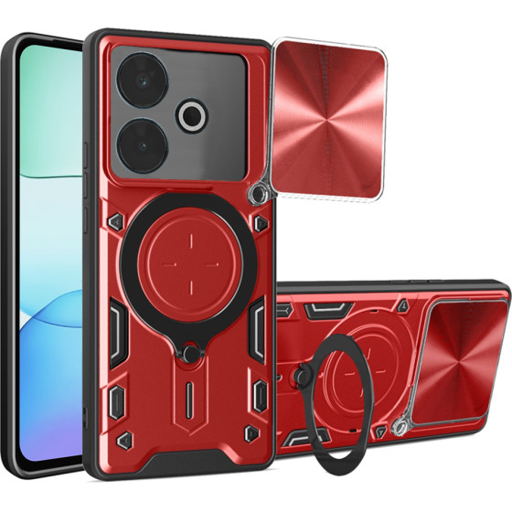 Techsuit - CamGuard Pro - Xiaomi Redmi 13 / Poco M6 4G - Red
