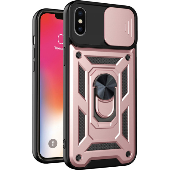 Techsuit - CamShield Series - iPhone X / iPhone XS - Rose Gold