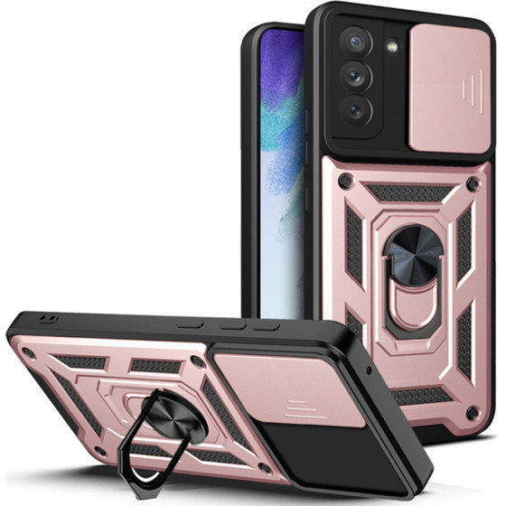 Techsuit - CamShield Series - Samsung Galaxy S21 FE 5G - Rose Gold