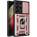 Techsuit - CamShield Series - Samsung Galaxy S22 Ultra 5G - Rose Gold