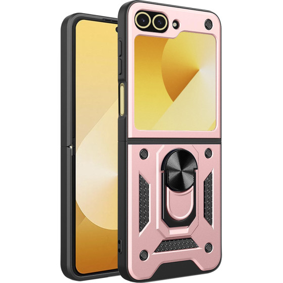 Techsuit - CamShield Series - Samsung Galaxy Z Flip6 - Rose Gold