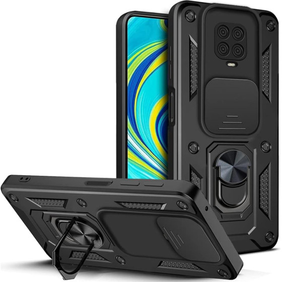 Techsuit - CamShield Series - Xiaomi Redmi Note 9S / Note 9 Pro / Note 9 Pro Max - Black