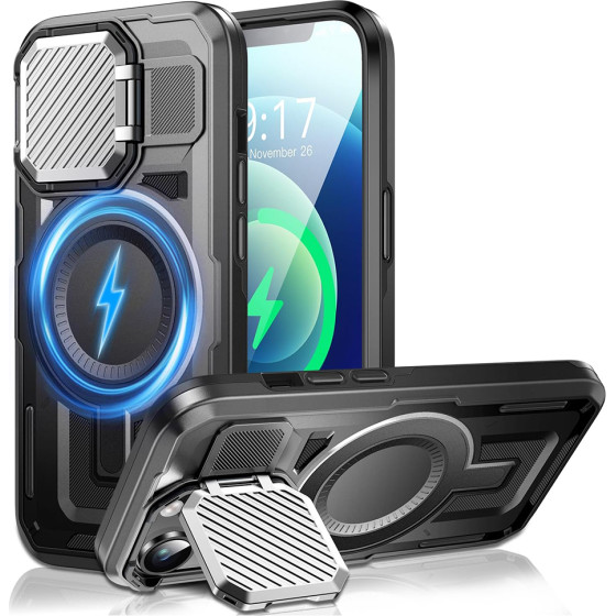 Techsuit - CamVault MagSafe - iPhone 12 / iPhone 12 Pro - Black