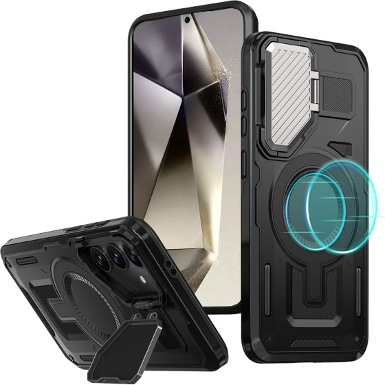 Techsuit - CamVault MagSafe - Samsung Galaxy S25 Plus - Black