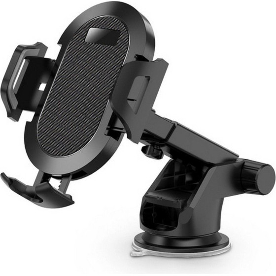 Techsuit - Car Holder - Universal for Dashboard / Windshield, Gravity Grip, Windshield - Black - (S113)