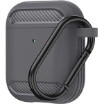 Techsuit - Carbon Silicone - for AirPods 1 / AirPods 2 - Gray