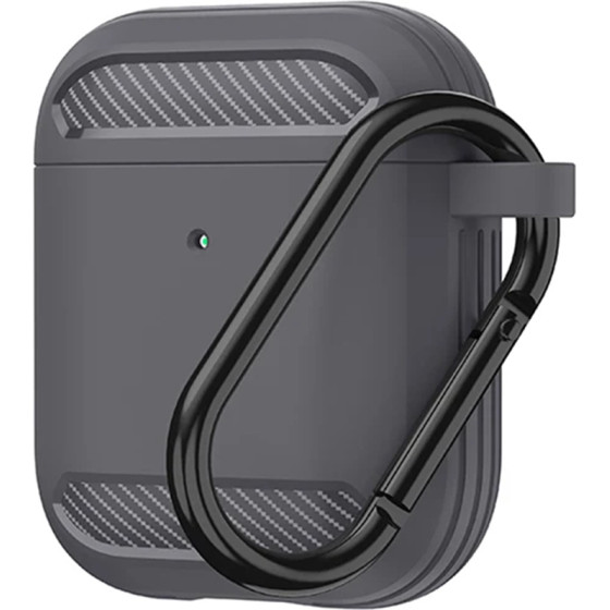 Techsuit - Carbon Silicone - for AirPods 1 / AirPods 2 - Gray