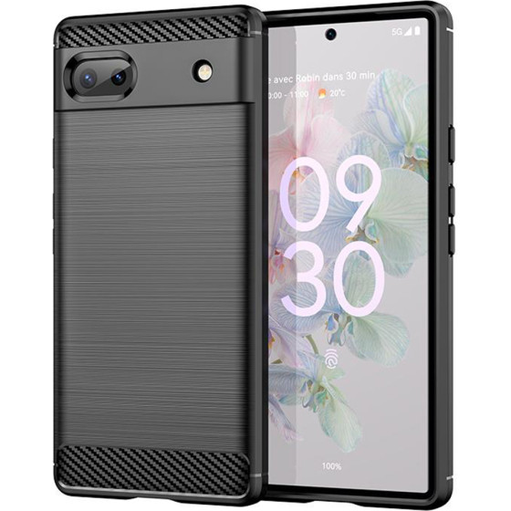 Techsuit - Carbon Silicone - Google Pixel 6a - Black
