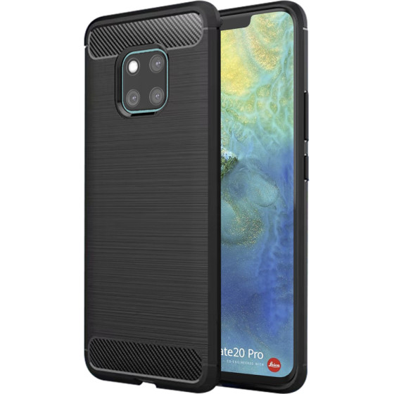 Techsuit - Carbon Silicone - Huawei Mate 20 Pro - Black