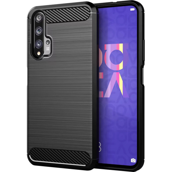 Techsuit - Carbon Silicone - Huawei nova 5T / Honor 20 - Black