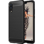 Techsuit - Carbon Silicone - Huawei P20 - Black