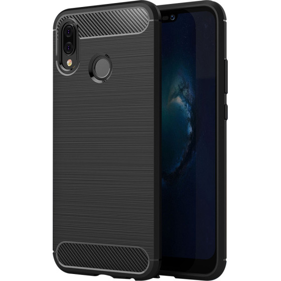 Techsuit - Carbon Silicone - Huawei P20 lite - Black