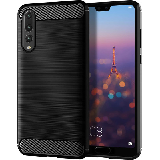Techsuit - Carbon Silicone - Huawei P20 Pro - Black
