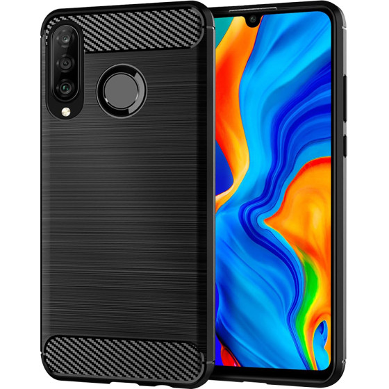 Techsuit - Carbon Silicone - Huawei P30 lite / P30 lite New Edition - Black