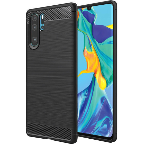 Techsuit - Carbon Silicone - Huawei P30 Pro / P30 Pro New Edition - Black