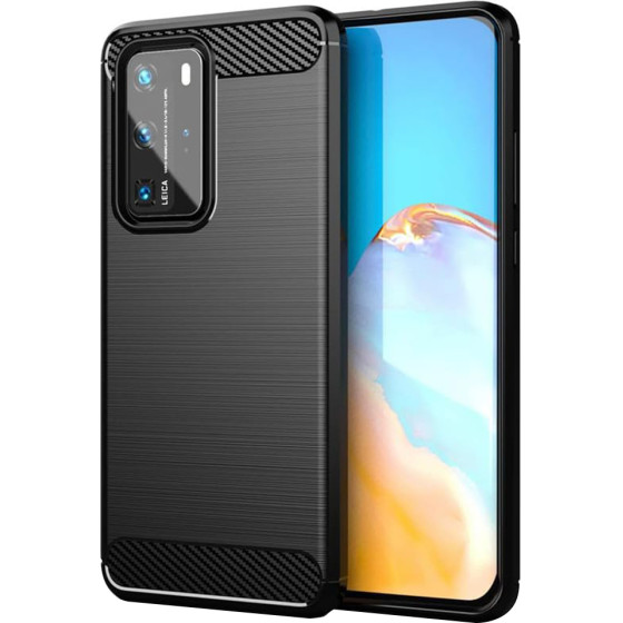Techsuit - Carbon Silicone - Huawei P40 Pro - Black