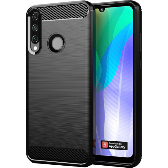 Techsuit - Carbon Silicone - Huawei Y6p - Black