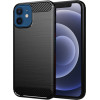 Techsuit - Carbon Silicone - iPhone 12 / iPhone 12 Pro - Black