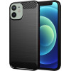 Techsuit - Carbon Silicone - iPhone 12 Mini - Black