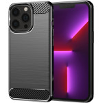 Techsuit - Carbon Silicone - iPhone 13 Pro - Black