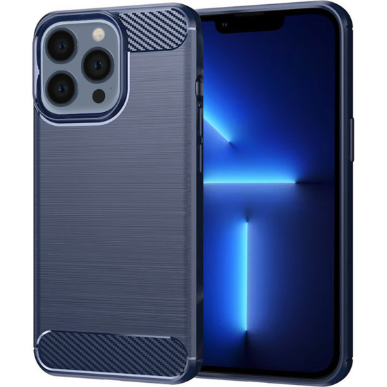 Techsuit - Carbon Silicone - iPhone 13 Pro Max - Blue