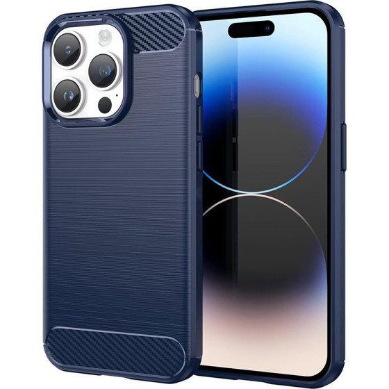 Techsuit - Carbon Silicone - iPhone 14 Pro - Blue
