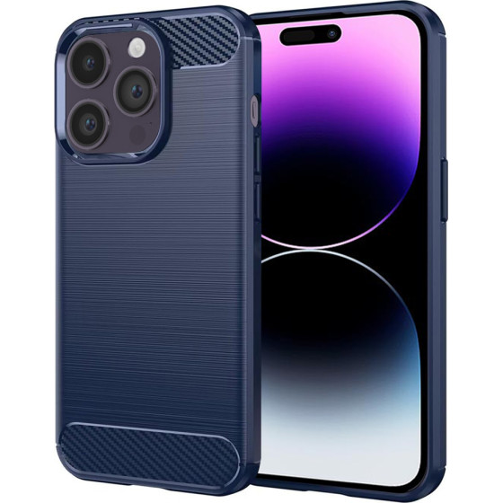 Techsuit - Carbon Silicone - iPhone 14 Pro Max - Blue